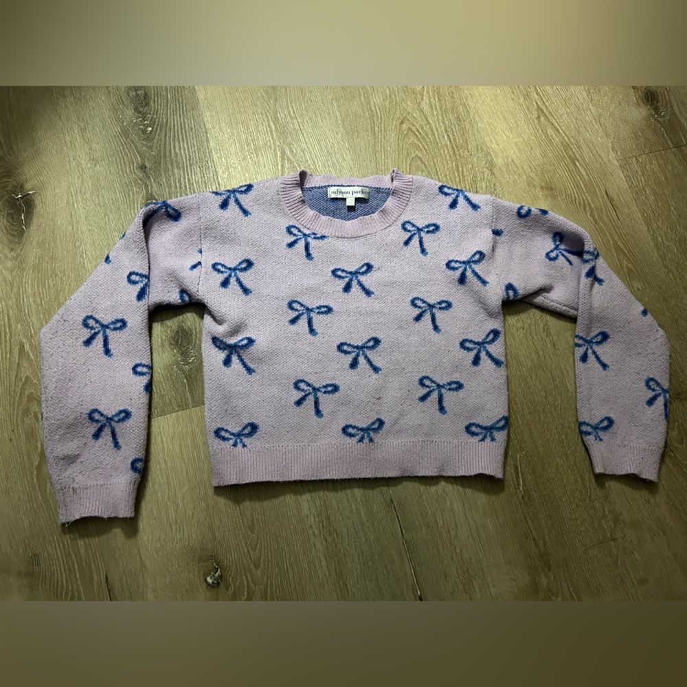 Adyson Parker Lavender Sweater with Blue Bows